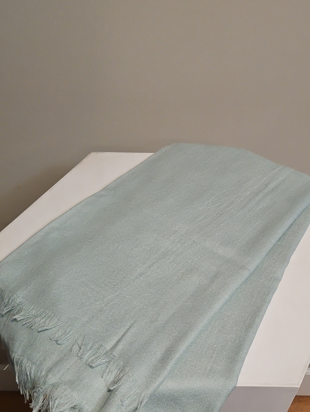 J. Crew Dusty Shale Fringe Wrap Scarf